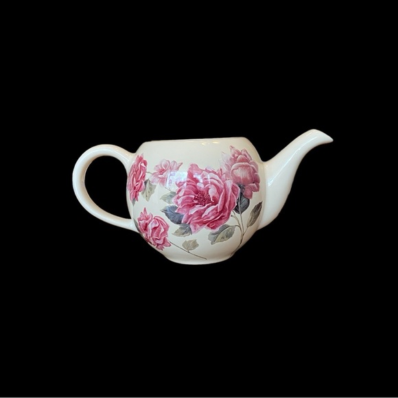 Teleflora Teapot 100th Anniversary Mothers Day Gift 2008 Pink Rose 7” H x 10” W - Picture 5 of 10